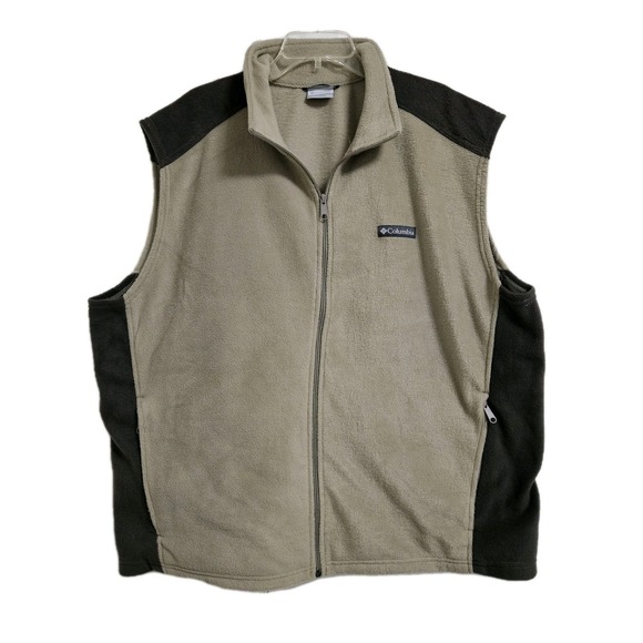 Columbia Other - Columbia Fleece Vest Mens XXL Tan Steens Mountain Full Zip Two Tone Outdoors